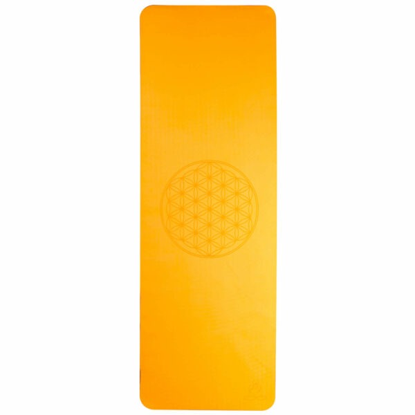 Berk Yogamatte in orange, ausgerollt