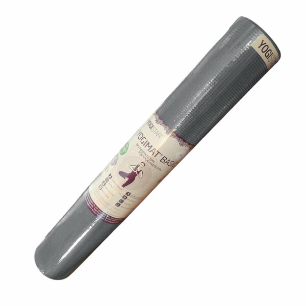 Yogamatte gerollt von Yogistar in grau