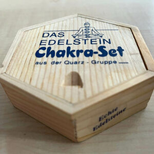 Edelstein Chakra Set in geschlossener Holzbox