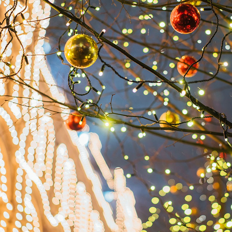 Schöne Weihnachtsbeleuchtung